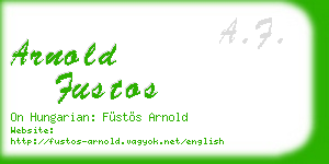arnold fustos business card